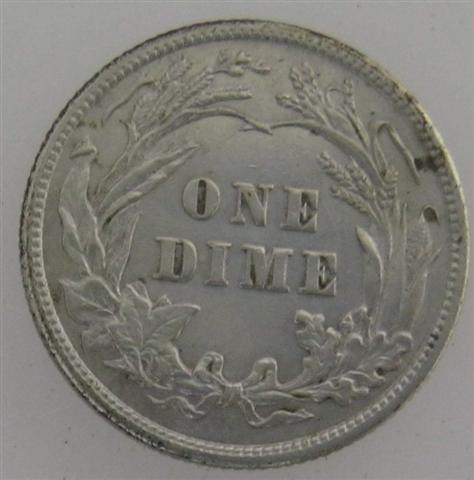 1906 Barber Dime Reverse